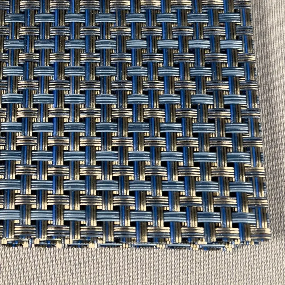 NWT PIER ONE IMPORTS Navy Blue Woven Vinyl Placemats Set of 6